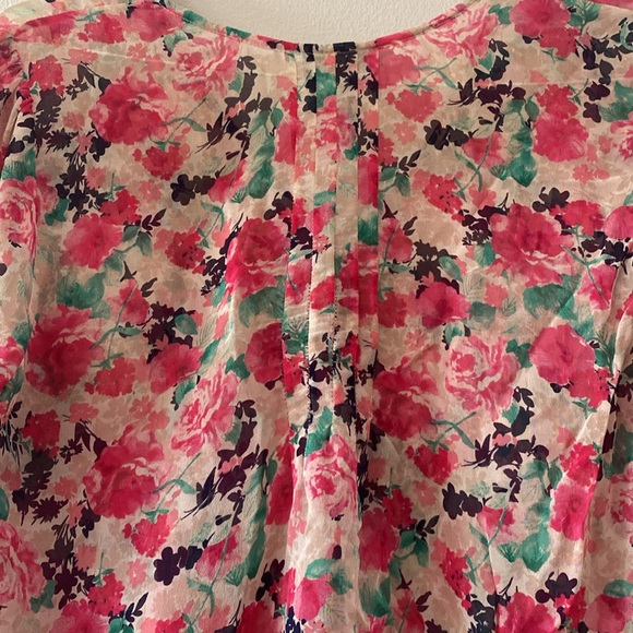 Joie Silk Pink Floral Porcelain Print Leala Silk Blouse size S - Picture 9 of 9